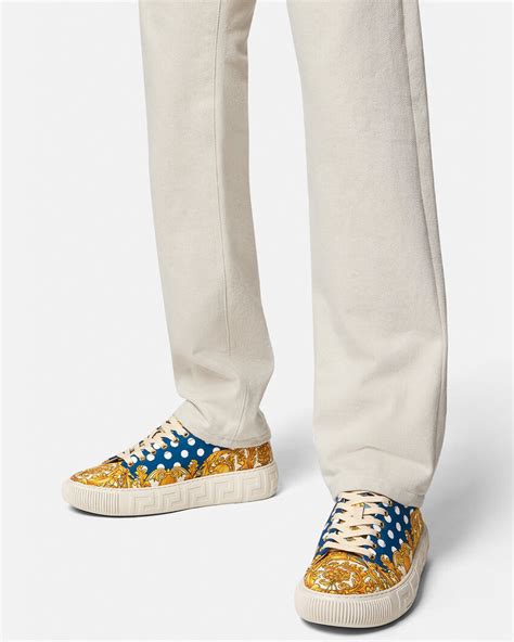 versace seashell|Versace Seashell Baroque Greca Sneakers for Men .